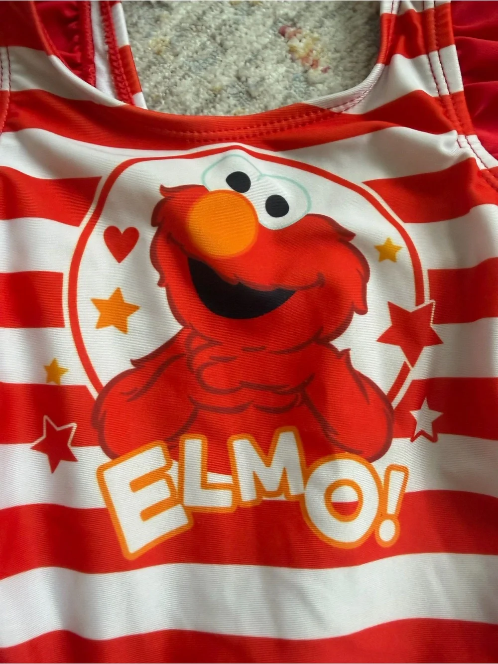 Elmo Sesame Street Girls One-Piece Swimsuit, 3T